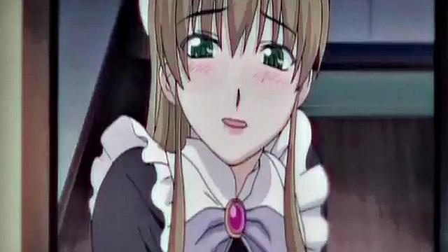 Anime maid masturbates to thoughts of boss