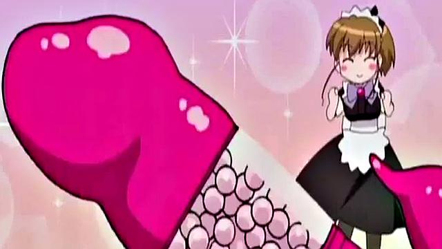 Anime maid masturbates to thoughts of boss