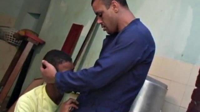 Fixing a leaky sink, hot plumber Aguilar is horny and looking for a hot Latin ass to fuck. Luis de Palva enters and it isn't long before these two are going at it. Gomez packs an 11 inch cock that's as fat as a beer can.