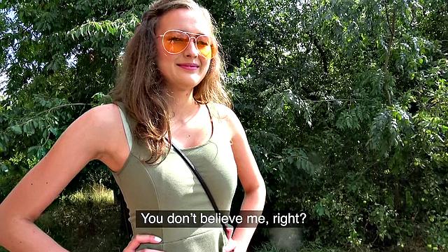 Watch this hot chick with glasses give a perfect blowjob and fuck her way to busty bouncing boobs