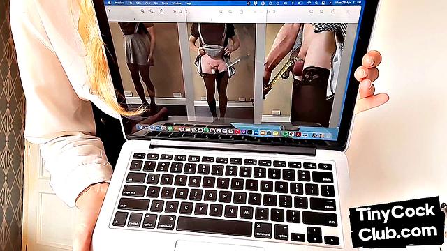 Micropenis loser humiliated by babe