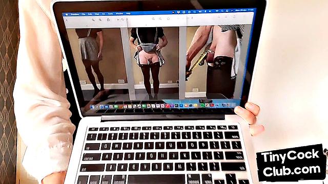 Micropenis loser humiliated by babe