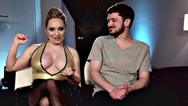 Blonde dominatrix dominates and humiliates her sub in cbt session with ass-licking and pussy-licking