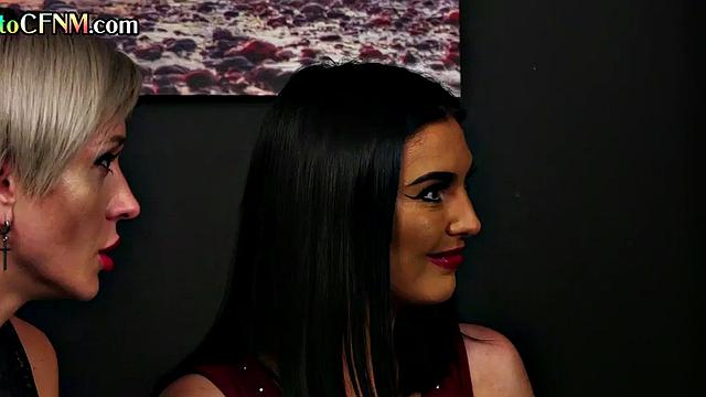 CFNM classy British ladies give BJ and HJ in group