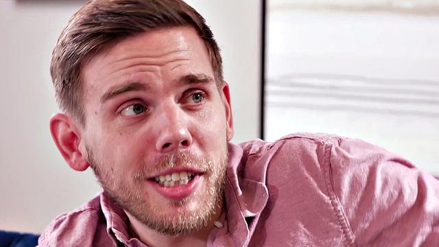 Tattooed transgender fucked by guy doggystyle in ass