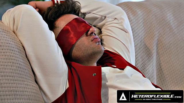 HETEROFLEXIBLE - Horny Stud Sucks Blindfolded Hunk Then Pounds His Perfect Bubble Butt