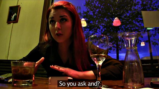 Agree to a steamy bathroom fuck and get a mouthful of cum