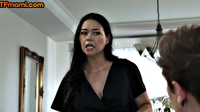 Busty Asian stepmom MILF with big ass fucked in pussy
