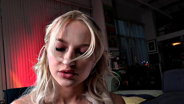 HJ teasing babe loves getting titfucked before rubbing on cock