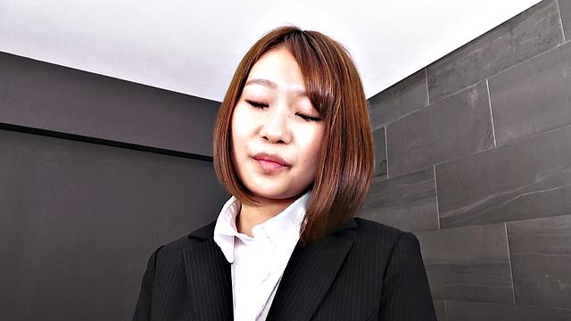 Sexy Asuka Suzumura wears office lady clothes and wants to fuck