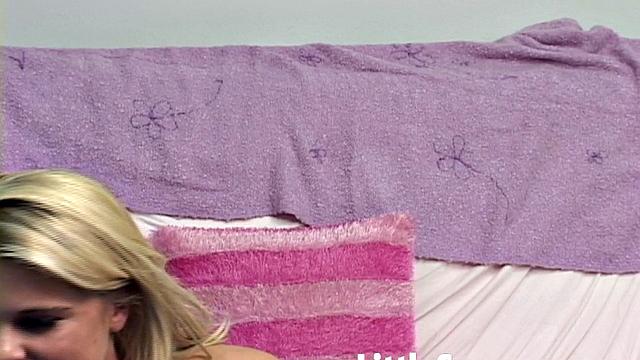 Cute little summer shows off on webcam