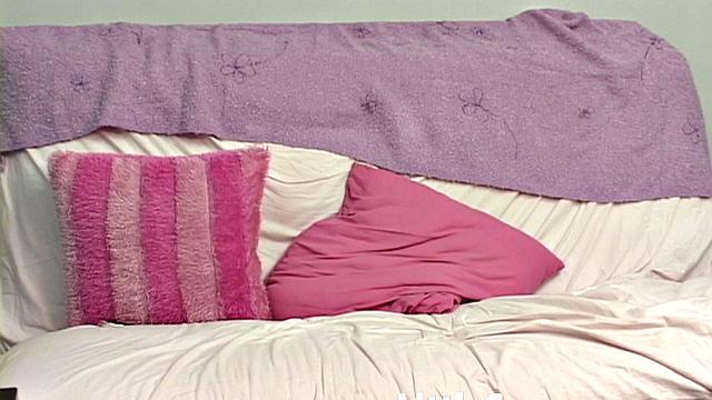 Cute little summer shows off on webcam