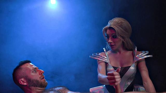 Trans Space Babe Ariel Demure Blows Earthling - GenderXFilms