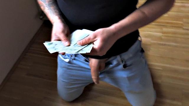 Pulled Euro Jock sucks and fucks in ass for cash