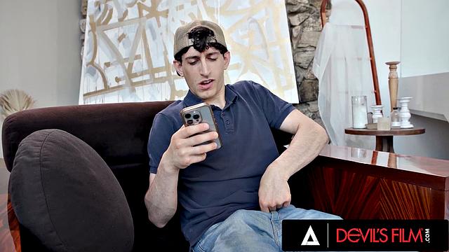 DEVILS FILM - MILF Redhead Stepmom Caught Her Stepson And Finishes The Job