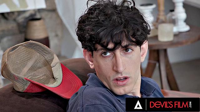 DEVILS FILM - MILF Redhead Stepmom Caught Her Stepson And Finishes The Job