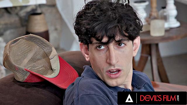 DEVILS FILM - MILF Redhead Stepmom Caught Her Stepson And Finishes The Job