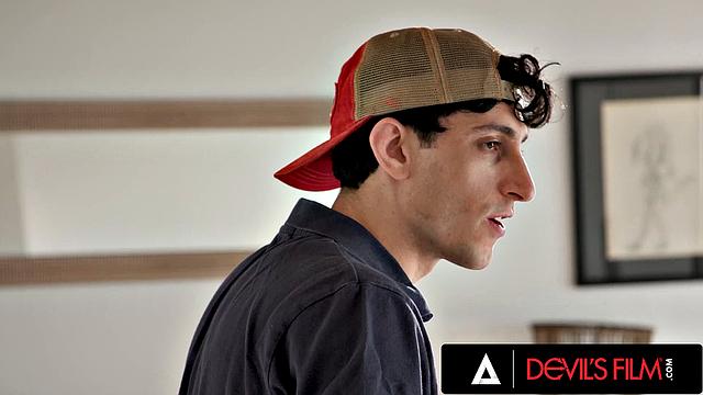 DEVILS FILM - MILF Redhead Stepmom Caught Her Stepson And Finishes The Job