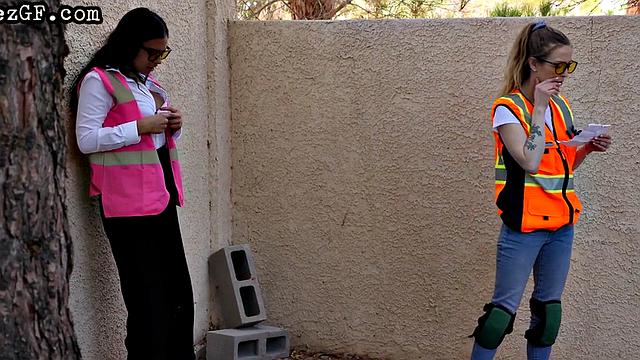 Big-titted lez MILF scissoring and fingering BFF