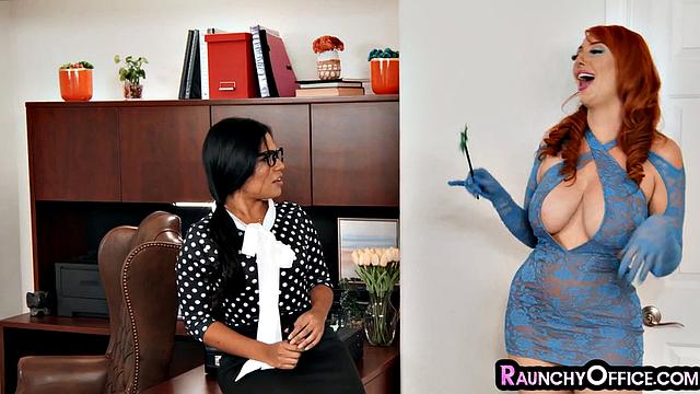 Big Latina babe doggystyled by boss