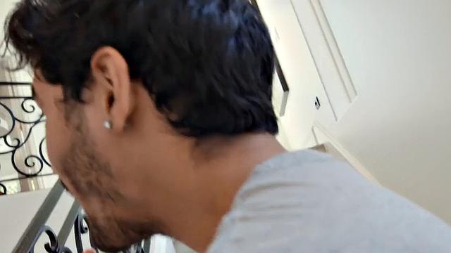 Big busty MILF fucked in bathroom before deepthroating