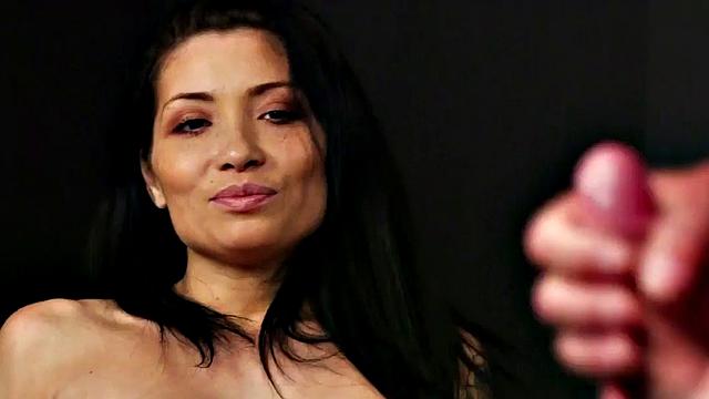 Voyeur British femdom MILF teases wanker who jerks cock