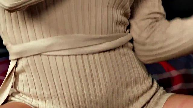 Voyeur British femdom MILF teases wanker who jerks cock