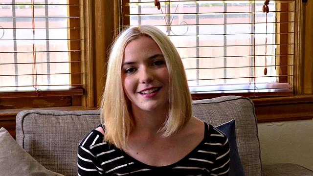 Maddie, 20, is a blonde party girl.