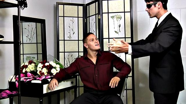 Muscle dirty guy fucks nympho stud in ass from behind