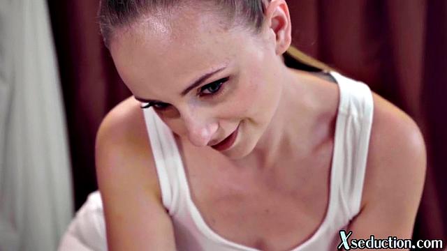 Horny cute masseuse fucked by client