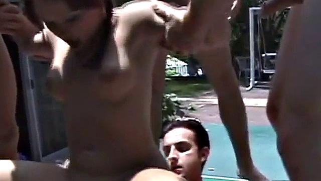 Gangbang babe katja Fucks multiple Cock