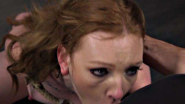 Sub babe deepthroat whipped and fingered by dom master