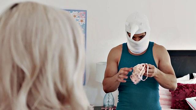 Watch this tattooed blonde teen get her tight pussy licked before getting pounded from behind in the bedroom