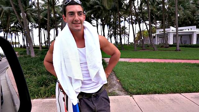 Str8 picked up jock tricked to fuck ass in pickup bus