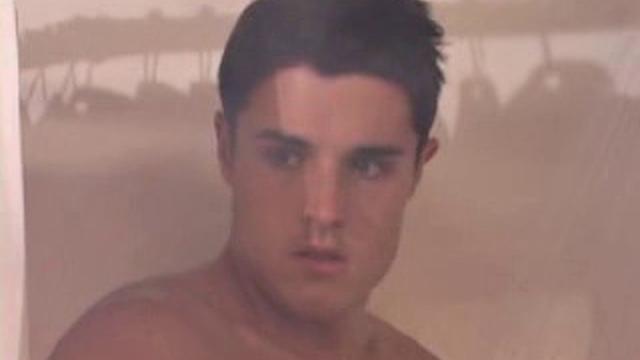 With the shower streaming down Hunter's naked body, he works up a boner and continues to stroke his hard cock, as he heads to the bedroom. After some determined self-pleasuring the young man blows his warm cum load.