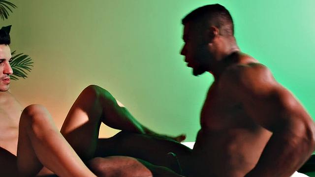 Latin stud barebacked by jock after sucking his cock