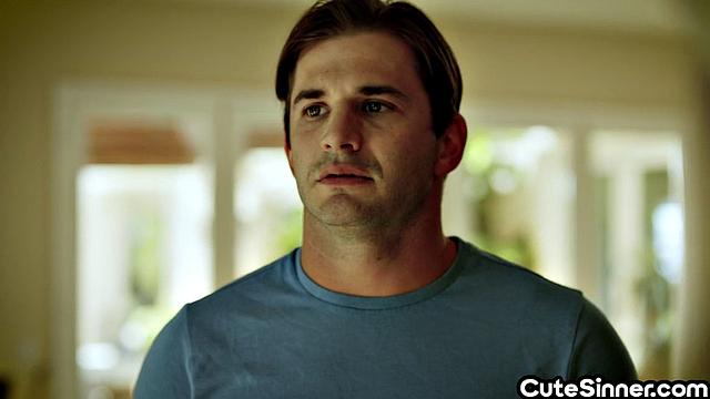 Blonde stepmom bounces on her stepson cock