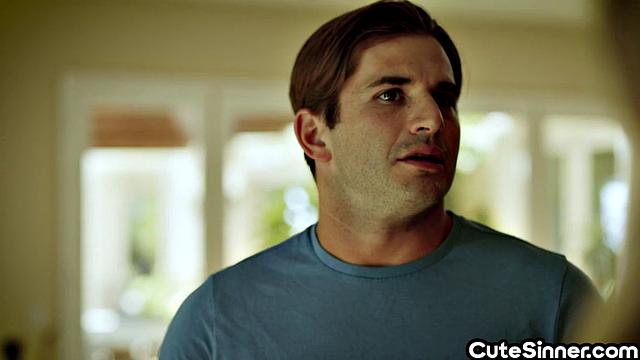 Blonde stepmom bounces on her stepson cock