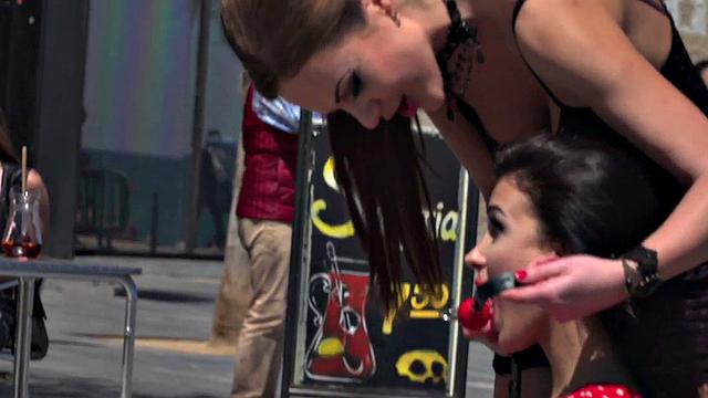 Busty babe full naked outdoor in public bcs mistress demands