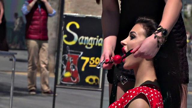 Busty babe full naked outdoor in public bcs mistress demands