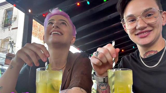 Real amateur F2M going down to fuck