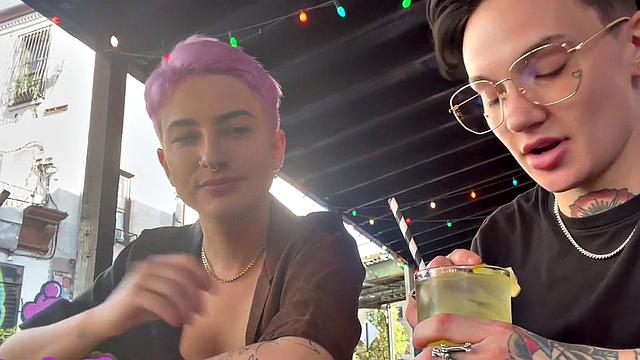 Real amateur F2M going down to fuck