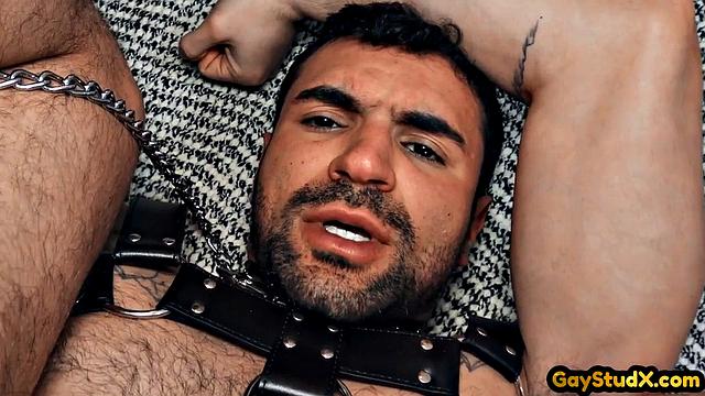 Muscled hairy twunk gets his ass fucked hard by BF