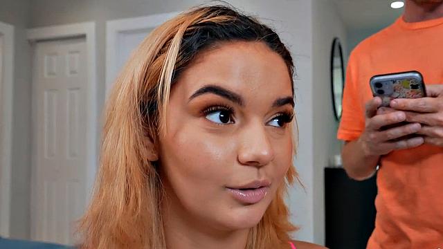 Latina with big tits gets her wet pussy hole creampied by a nice dick