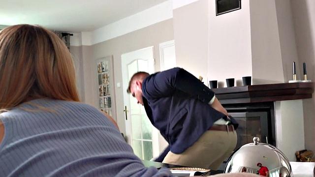 Hostel babe riding hotel manager