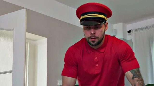 Hostel babe riding hotel manager