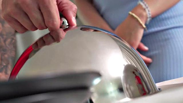 Hostel babe riding hotel manager