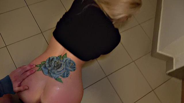 Tight shaven pussy filled with cum