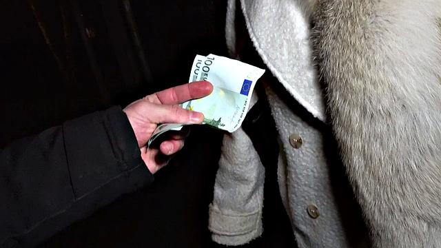 Tight shaven pussy filled with cum