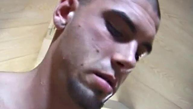 This sexy student is ready and willing to do anything, including showing off his stiff dick and stroking the cum out of it. Josh has his snowboard with him and plans to splatter it with his seed.